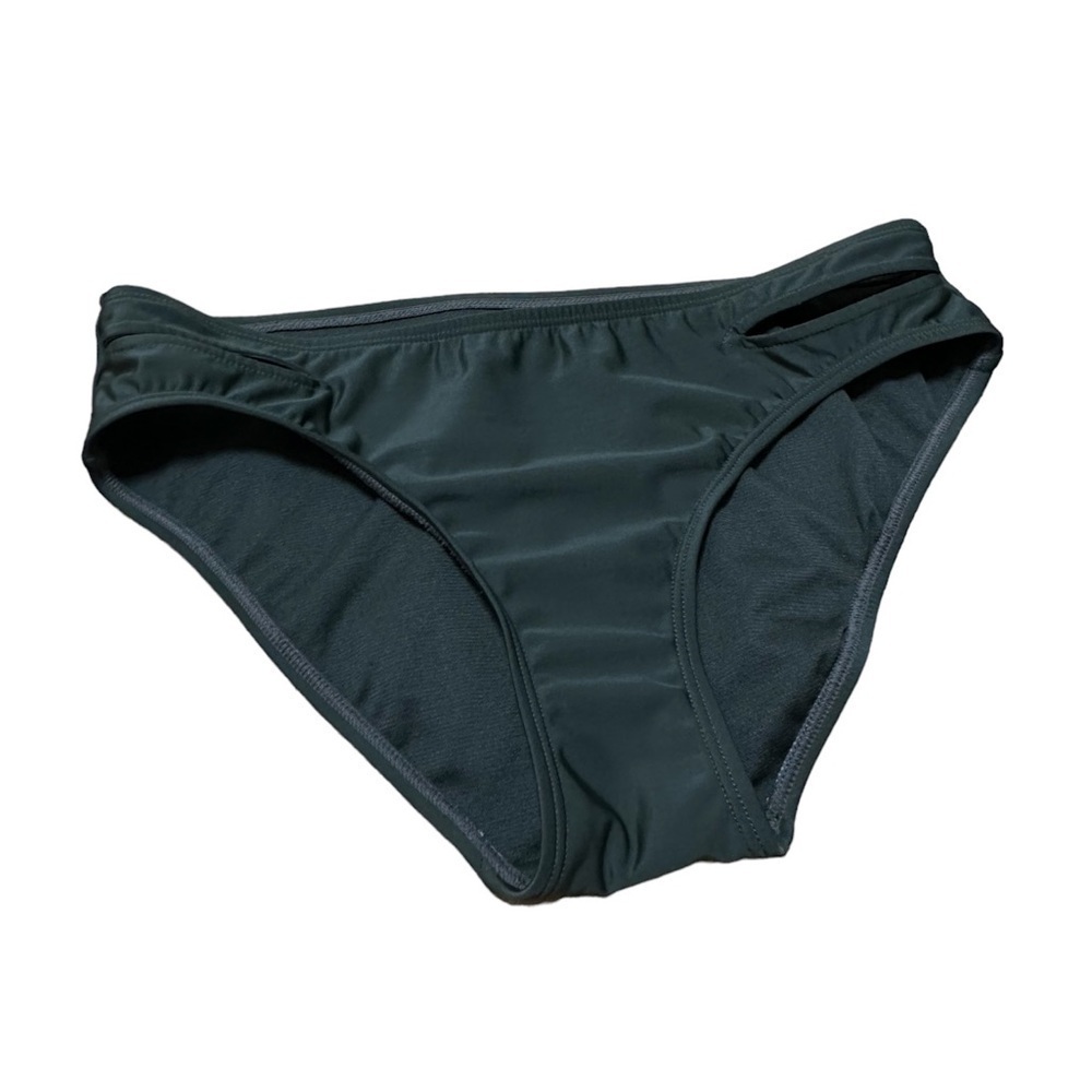 NWOT All In Motion Army Green Cutout Bikini Bottoms / Moderate coverage / Size